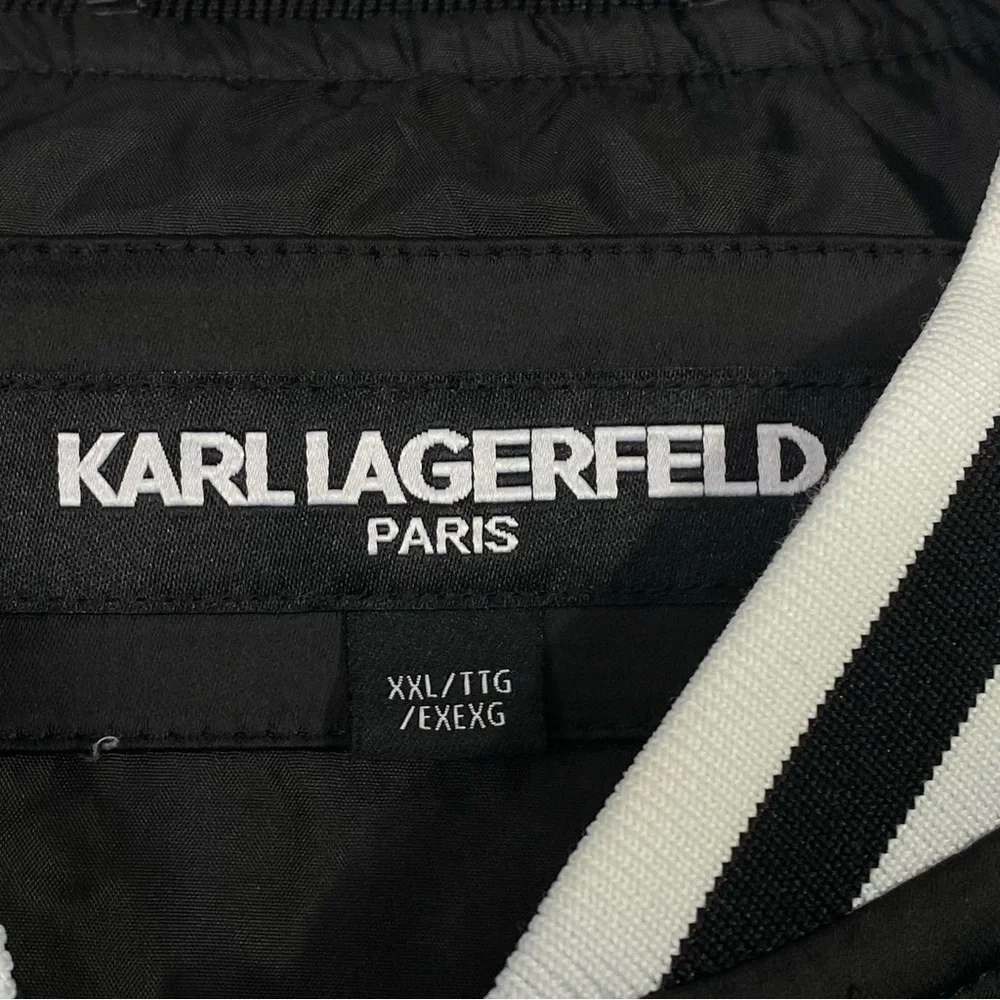 KARL LAGERFELD Paris Color Blocked Bomber Jacket